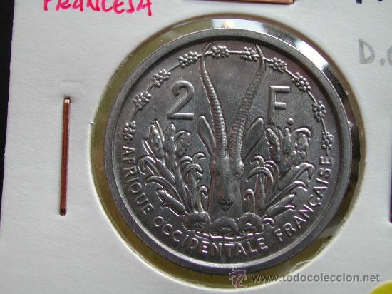 Old Coins of Africa: AFRICA OCCIDENTAL FRANCESA 2 FRANCS 1948, SC (RF-UNION FRANCAISE)