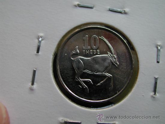 Monedas antiguas de &Aacute;frica: BOTSWANA 10 THEBE 1998 - Foto 2