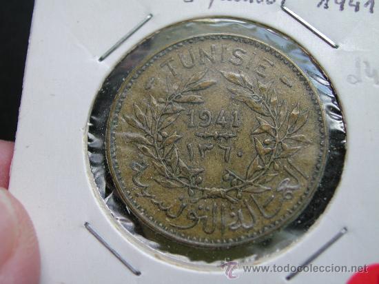 Old Coins of Africa: TUNEZ TUNISIA 2 FRANCOS 1941