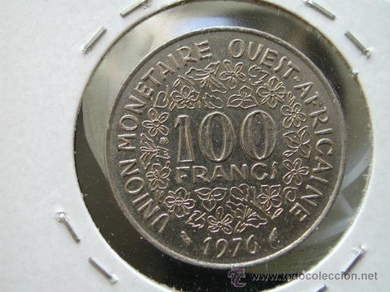 Moedas antigas de &Aacute;frica: ESTADOS DEL AFRICA OCCIDENTAL - AFRICA DEL OESTE 100 FRANCOS 1976
