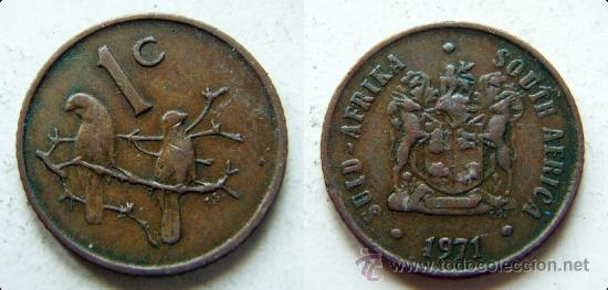 Moedas antigas de &Aacute;frica: SUDAFRICA 1 CENT 1971 SOUTH AFRICA Compra varios lotes y paga un porte solo
