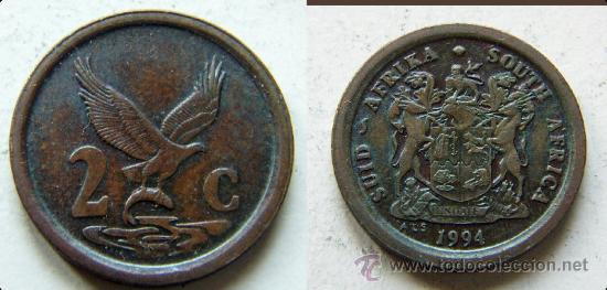 Old Coins of Africa: SUDAFRICA 2 CENT 1994 SOUTH AFRICA Compra varios lotes y paga un porte solo