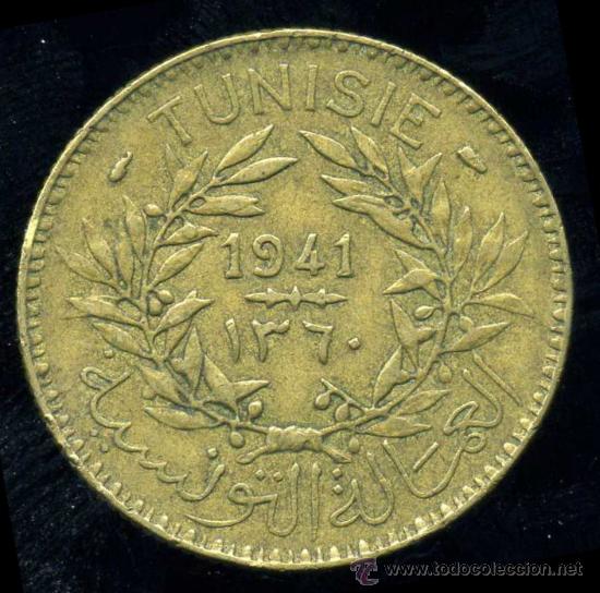 Old Coins of Africa: TUNEZ : 2 FRANCOS 1941