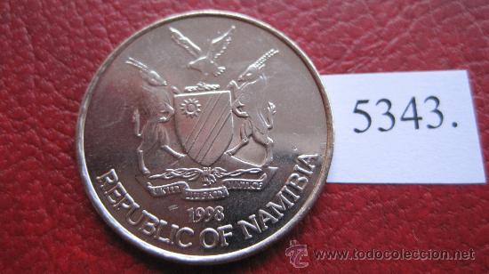 Monedas antiguas de &Aacute;frica: Namibia ,  10 centimos  1998 - Foto 2