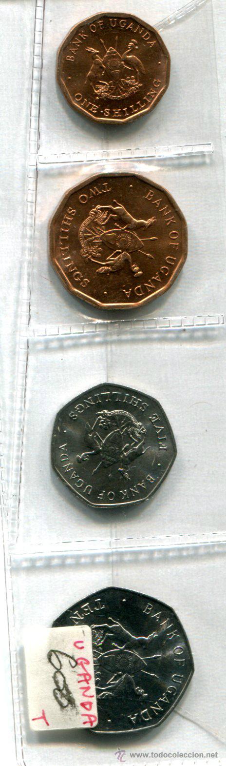 Monedas antiguas de &Aacute;frica: 4 monedas diferentes de Uganda. Sin circular - Foto 1