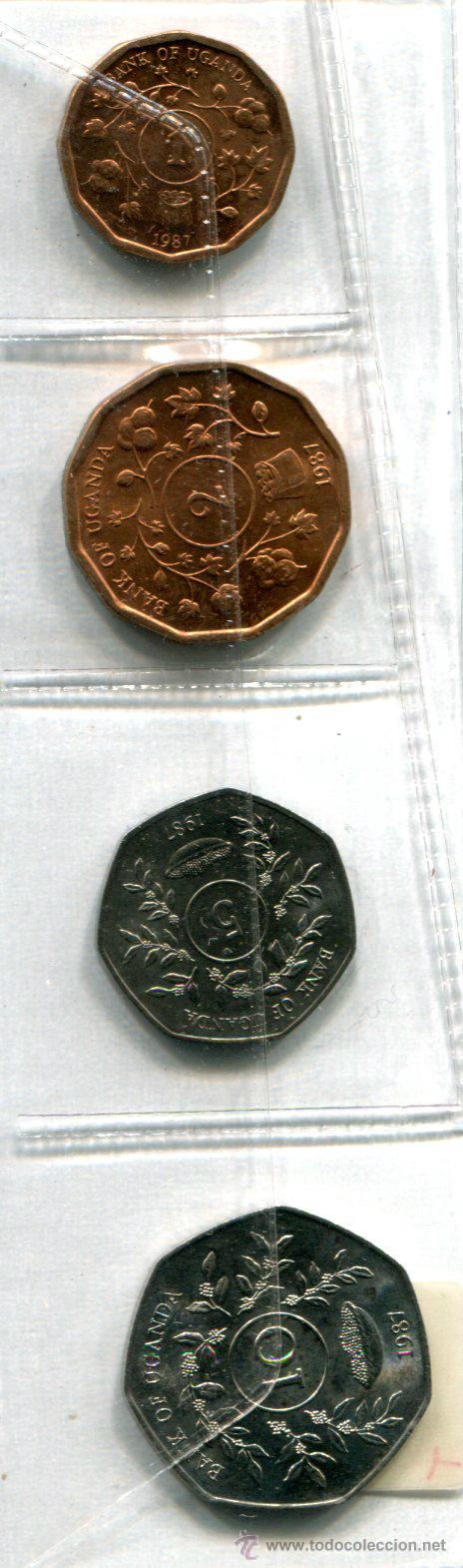 Monedas antiguas de &Aacute;frica: 4 monedas diferentes de Uganda. Sin circular - Foto 2
