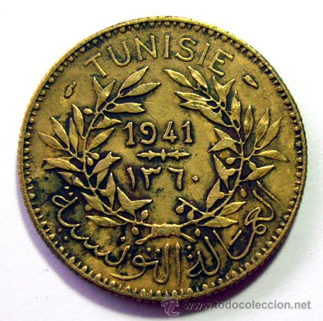 Old Coins of Africa: MONEDAS DEL MUNDO . TUNEZ . 2 FRANCS 1941