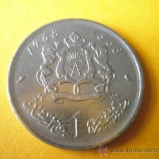 Monedas antiguas de África: AFRICA-MONEDA DE MARRUECOS-1 DIRHAM-1968/1388-24 MM.D--.