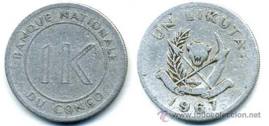 Monedas antiguas de &Aacute;frica: CONGO, 1 LIKUTA 1967 - Foto 1