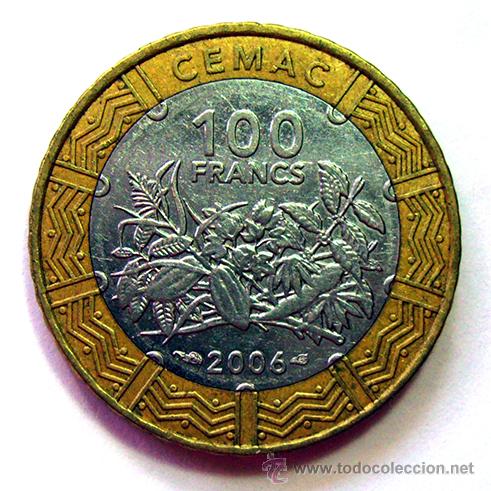 Monete antiche di Africa: MONEDAS DEL MUNDO . AFRICA CENTRAL . 100 FRANCS 2006 . BIMETALICA
