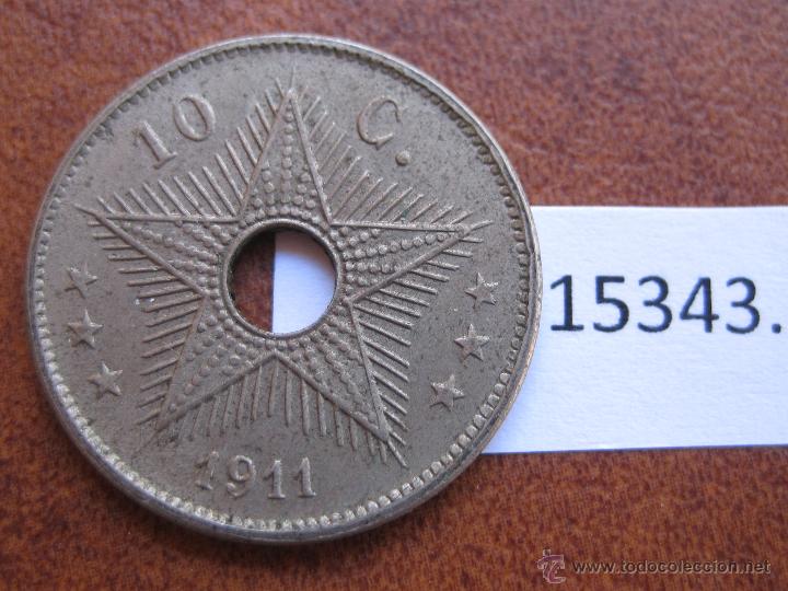 Monedas antiguas de &Aacute;frica: Congo Belga, 10 centimos 1911 - Foto 1
