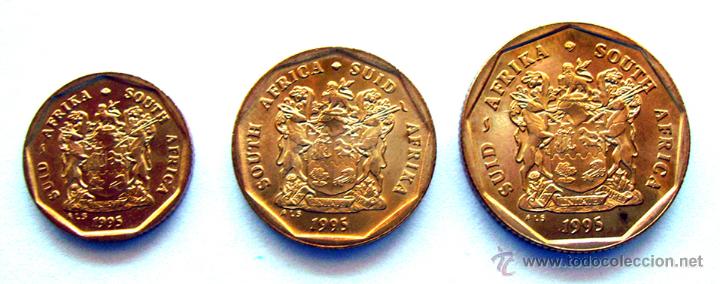 Old Coins of Africa: MONEDAS DEL MUNDO . SUD-AFRICA . 10-20-50 CENTS 1995 . SIN CIRCULAR