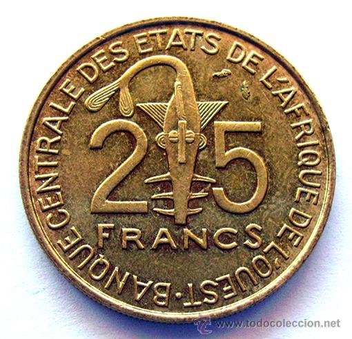 Old Coins of Africa: MONEDAS DEL MUNDO . WEST AFRICA . 25 FRANCS 1984. SIN CIRCULAR
