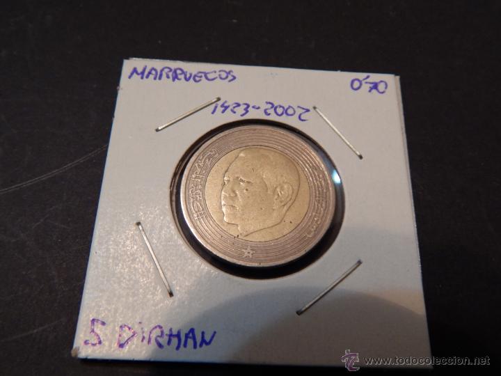 Monedas antiguas de &Aacute;frica: Moneda Marruecos 5 dirhan 2002 - Foto 1