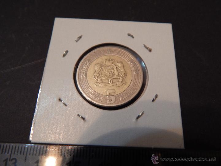 Monedas antiguas de &Aacute;frica: Moneda Marruecos 5 dirhan 2002 - Foto 2