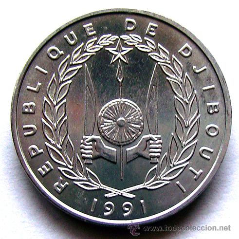 Old Coins of Africa: MONEDAS DEL MUNDO . DJIBOUTI . 5 FRANCS 1991