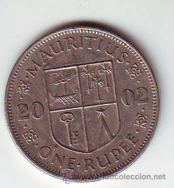 Moedas antigas de &Aacute;frica: MAURITIUS.1 RUPIA 2002.MBC.VER FOTO ADICIONAL.(391).