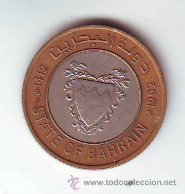 Moedas antigas de &Aacute;frica: BAHRAIN BAHREIN.100 FILS 1992.BIMETALICA.DIFICIL FECHA.BC.VER FOTO ADICIONAL.(634).