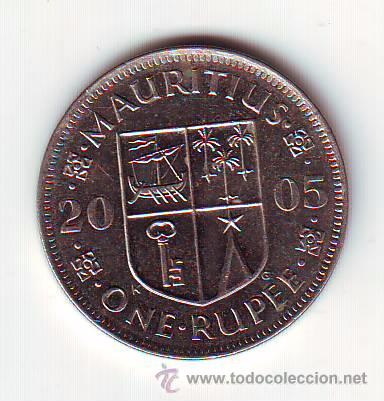Moedas antigas de &Aacute;frica: MAURITIUS 1 RUPIA 2005.VER FOTO ADICIONAL.(716)