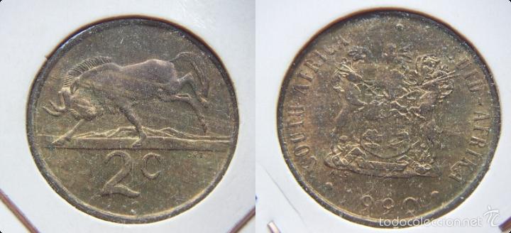 Monnaies anciennes d'Afrique: MONEDA DE SUDAFRICA, 2 CENTIMOS 1990