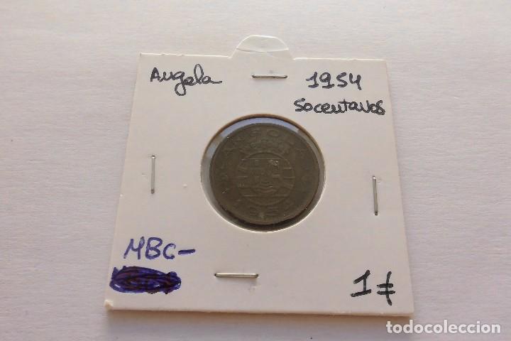 Monedas antiguas de &Aacute;frica: Angola 50 centavos 1954 - Foto 1