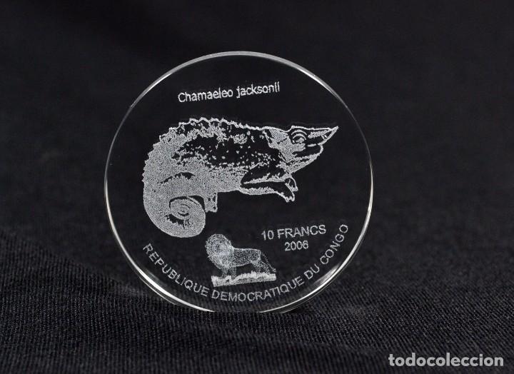 Monedas antiguas de &Aacute;frica: CONGO 10 FRANCS 2006 CAMALEON - Foto 1