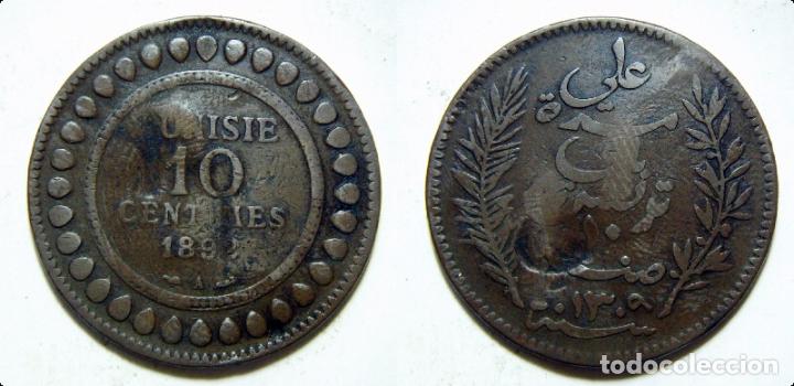 Monedas antiguas de &Aacute;frica: MONEDA DE TUNEZ 10 CENTIMES, 1892 - Foto 1