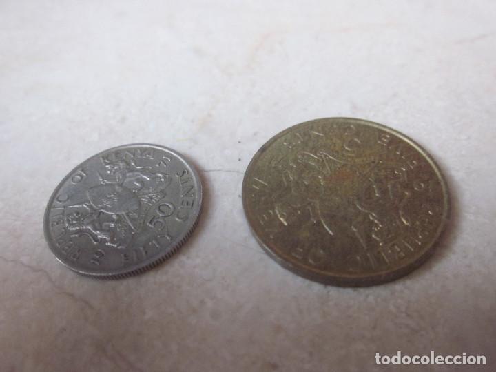 Monedas antiguas de &Aacute;frica: DOS MONEDA KENYA 5 Y 50 CENTAVOS 1971 - Foto 1