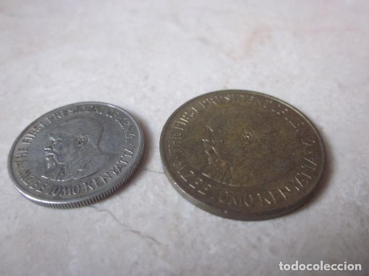 Monedas antiguas de &Aacute;frica: DOS MONEDA KENYA 5 Y 50 CENTAVOS 1971 - Foto 2