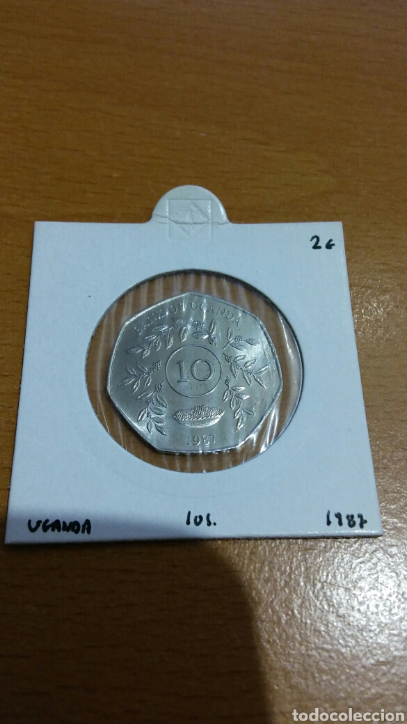 Monedas antiguas de &Aacute;frica: Moneda de Uganda 10 shilling a&ntilde;o 1987 - Foto 1