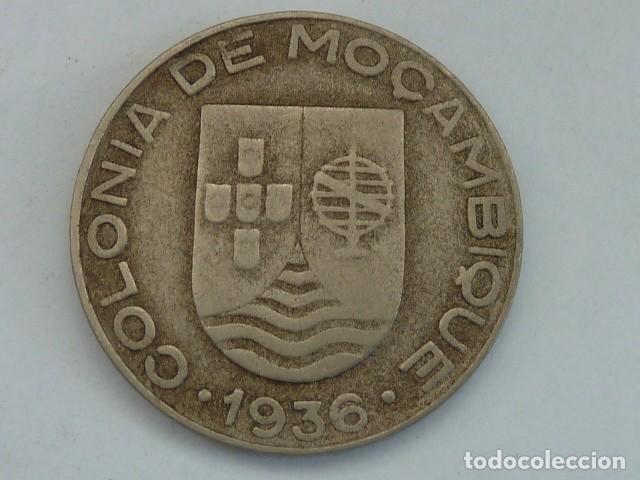 Alte M&uuml;nzen aus Afrika: Escasa moneda de 1 escudo de la Colonia de Mozambique Republica de Portugal de 1936