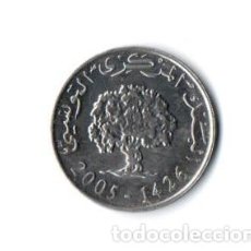 Monedas antiguas de África: 5 MILIM TÚNEZ 2005 EXCELENTE CONSERVACIÓN. Lote 89818704