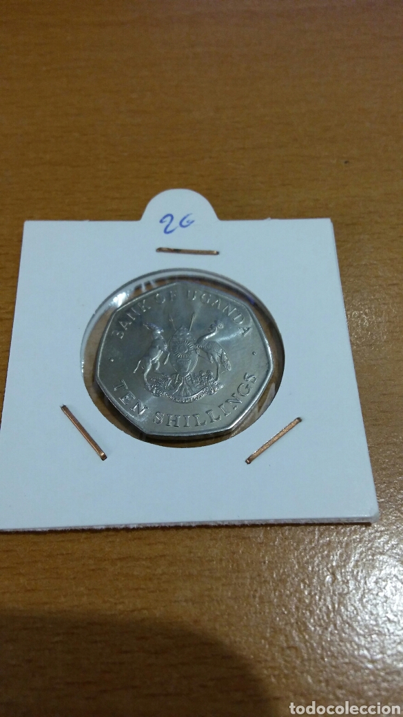 Monedas antiguas de &Aacute;frica: Moneda de Uganda 10 Siri 1987 - Foto 1