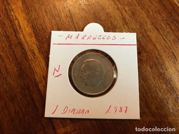 Monedas antiguas de &Aacute;frica: MARRUECOS 1 DIRHAM 1987  KM 88 - Foto 1