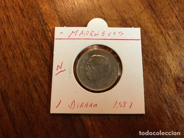 Monedas antiguas de &Aacute;frica: MARRUECOS 1 DIRHAM 1987 KM 88 - Foto 1