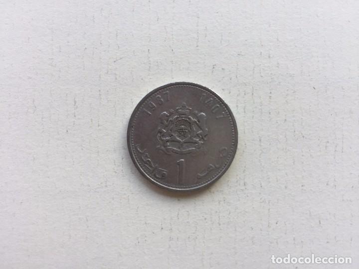 Monedas antiguas de &Aacute;frica: MONEDA MARRUECOS 1 DIRHAM 1987 - Foto 1