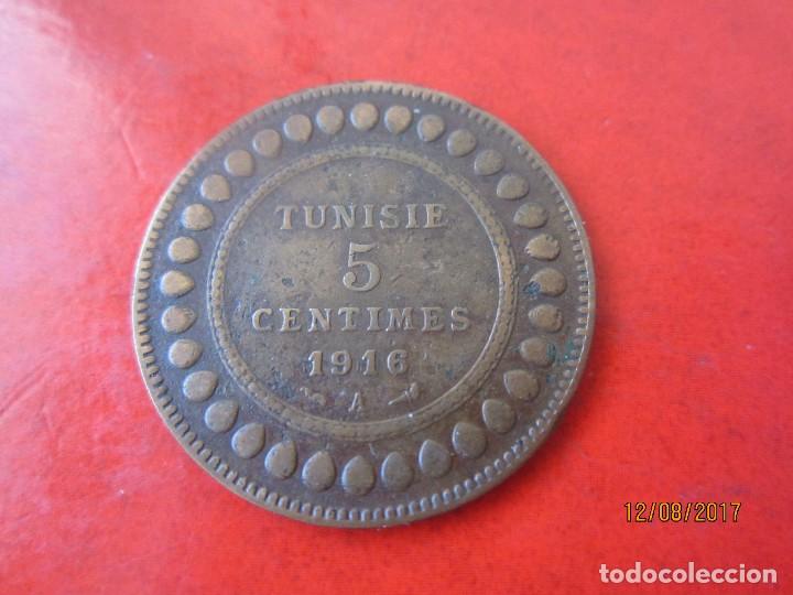 Monedas antiguas de &Aacute;frica: Tunisia. 5 centimos. 1916 - Foto 1