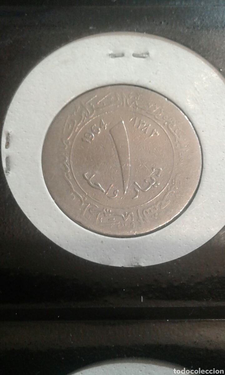 Monedas antiguas de &Aacute;frica: Argelia 1 dinar 1964 etc - Foto 2