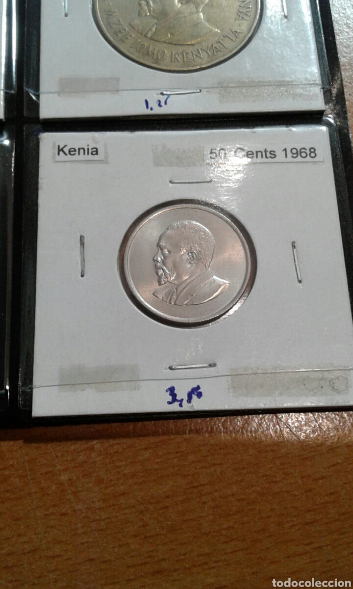 Monedas antiguas de &Aacute;frica: Kenia 50 cent 1968 sc - Foto 1