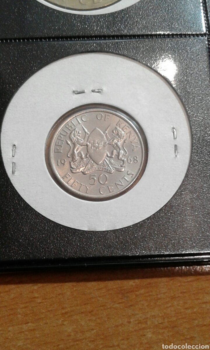 Monedas antiguas de &Aacute;frica: Kenia 50 cent 1968 sc - Foto 2