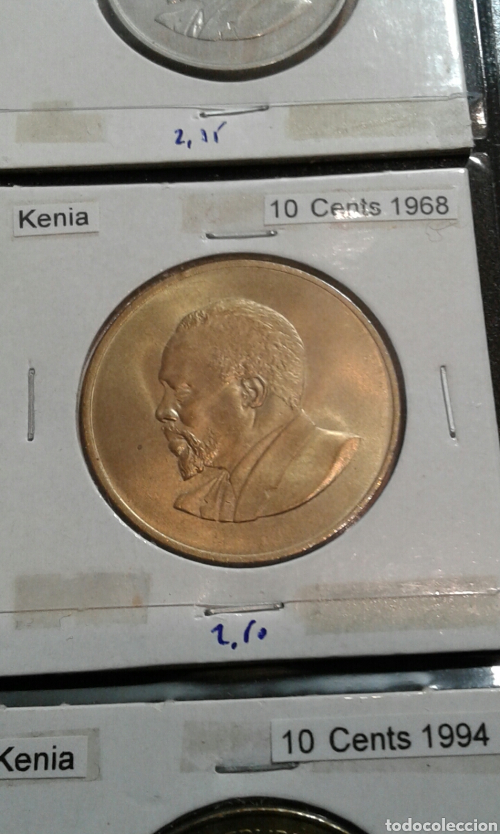 Monedas antiguas de &Aacute;frica: Kenia 10 cent 1968 sc - Foto 1