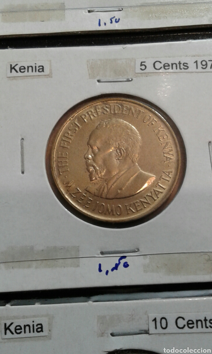 Monedas antiguas de &Aacute;frica: Kenia 5 cent 1978 sc - Foto 1
