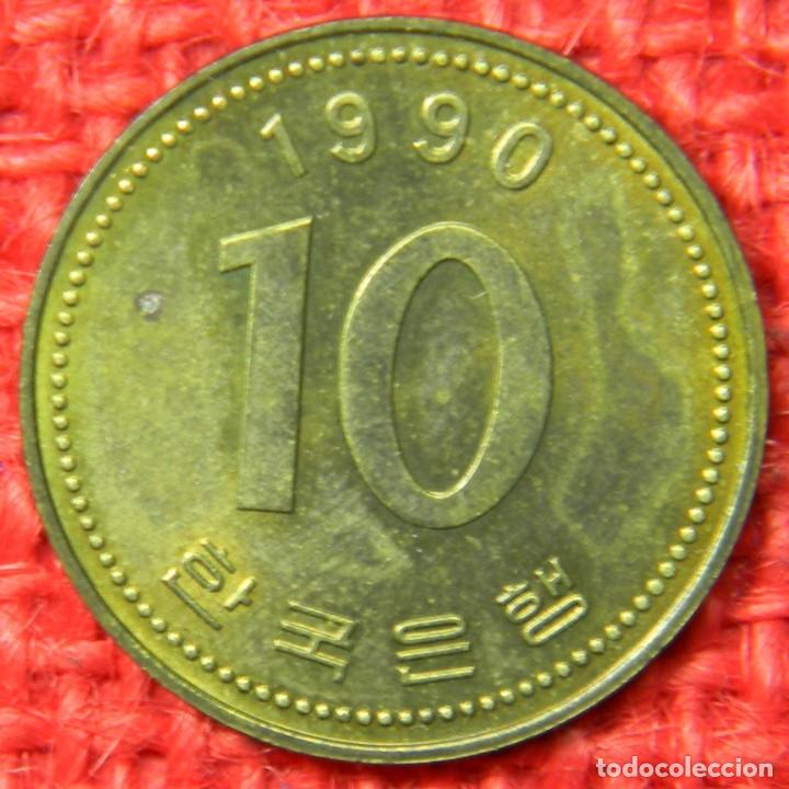 Monedas antiguas de &Aacute;frica: Corea del sur - 10 Won - 1990 - Foto 3