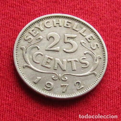 Monedas antiguas de &Aacute;frica: SEYCHELLES 25 cent 1972 - Foto 1