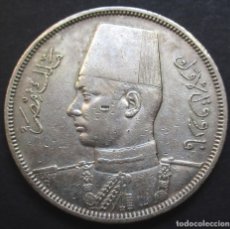 Monedas antiguas de África: EGIPTO 10 PIASTRAS 1939 (1358) FAROUK I - REF.1 -PLATA-