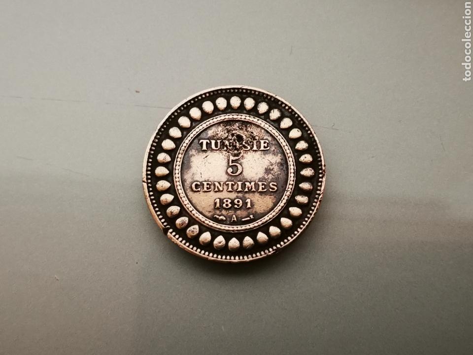 Monedas antiguas de &Aacute;frica: MONEDA 5 C&Eacute;NTIMES 1891 A T&Uacute;NEZ - Foto 1