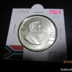 Monedas antiguas de África: SUDAFRICA - RAND 1967 PLATA KM72.2 SC. Lote 157656562