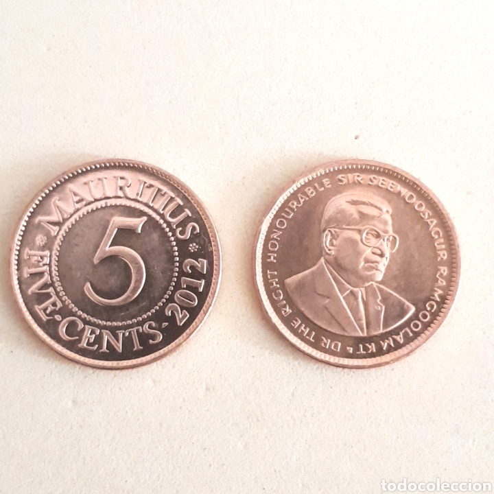 Monnaies anciennes d'Afrique: (C-IVZ.01) 5 CENTS. 2012. MAURITIUS. KM#52