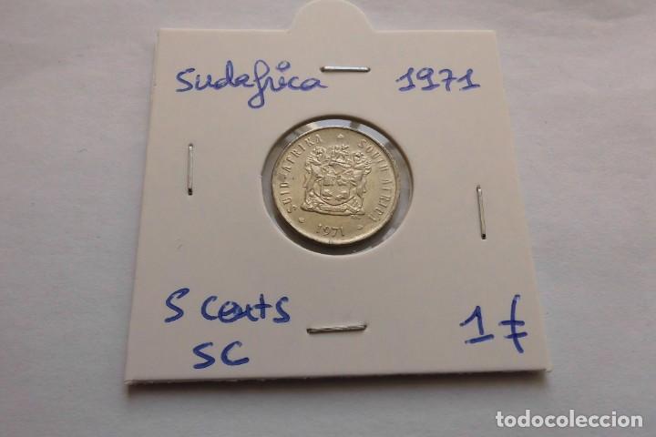 Monnaies anciennes d'Afrique: Sudafrica Suid Africa 5 Cent 1971 SC