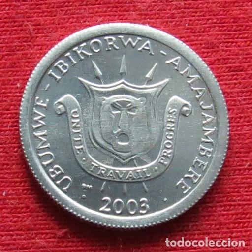 Monedas antiguas de &Aacute;frica: Burundi 1 franc 2003 UNC - Foto 2